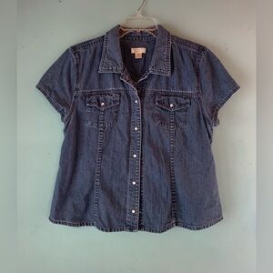 Christopher & Banks ladies denim shirt size XL